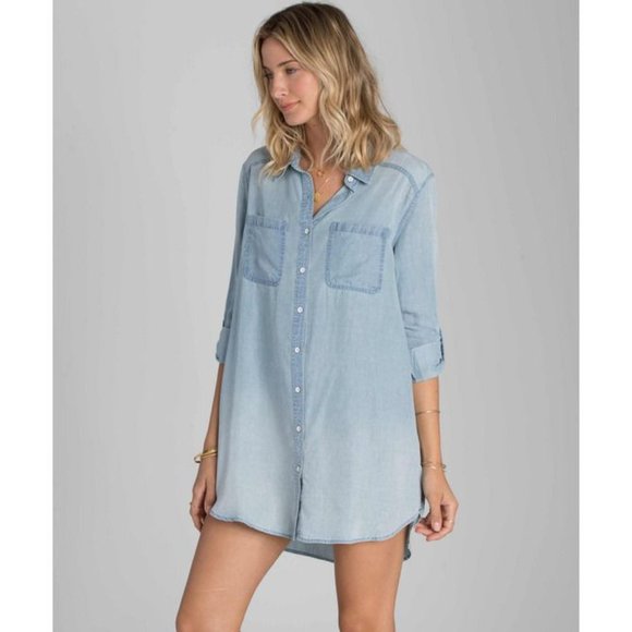 Billabong Dresses & Skirts - Billabong Chambray Shirt Dress Size S